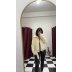 Ekru Oversize Kaşe Bomber Ceket