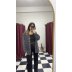 Füme Leopar Desen Oversize Gömlek Ceket