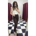 Kahve Yüksek Bel Skinny Jean