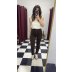 Kahve Yüksek Bel Skinny Jean