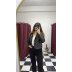 Kroko Desen Crop Deri Ceket