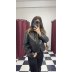 Kroko Desen Crop Deri Ceket