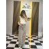 Moka Yıkamalı Yüksek Bel Wide Leg Jean