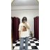 Punch Baskılı Oversize Tişört