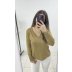 Simli Gold Triko Bluz – V Yaka