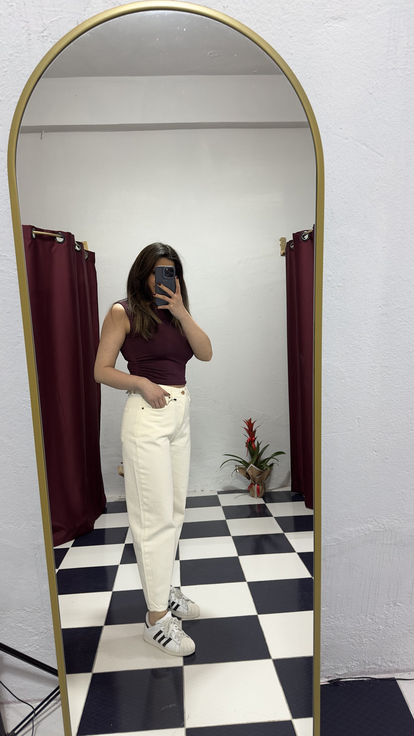 Ekru Mom Fit Jean