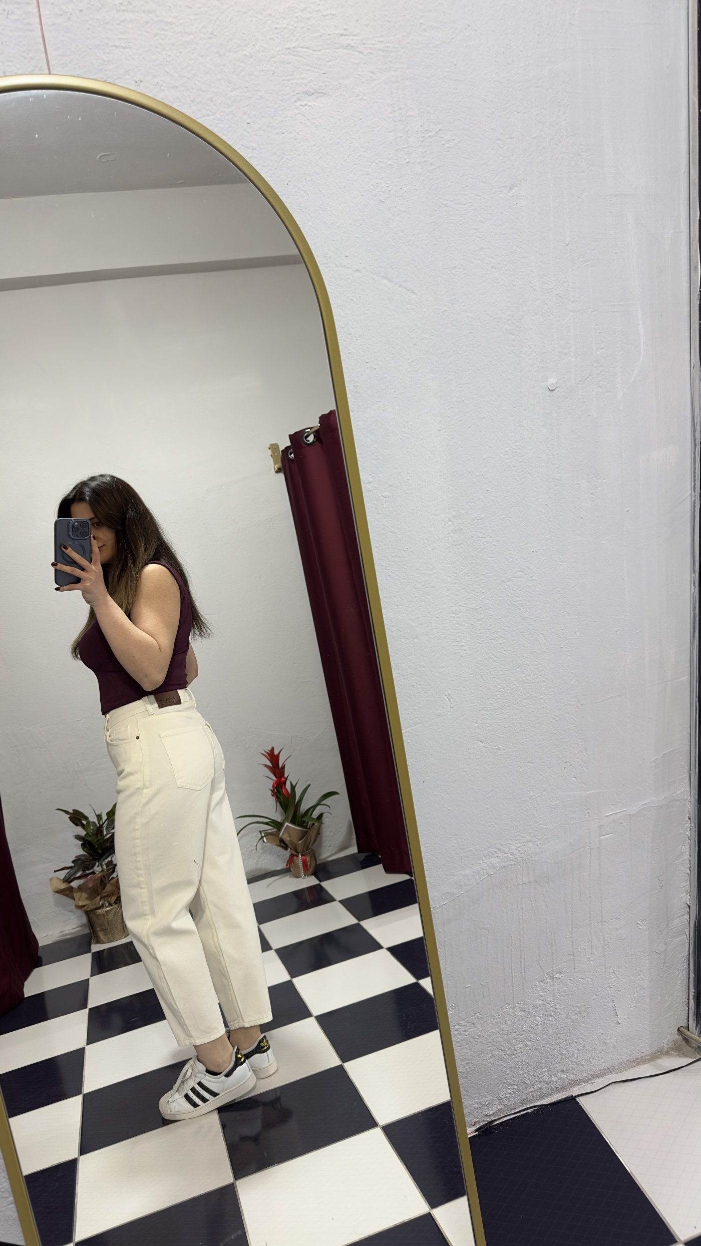 Ekru Mom Fit Jean
