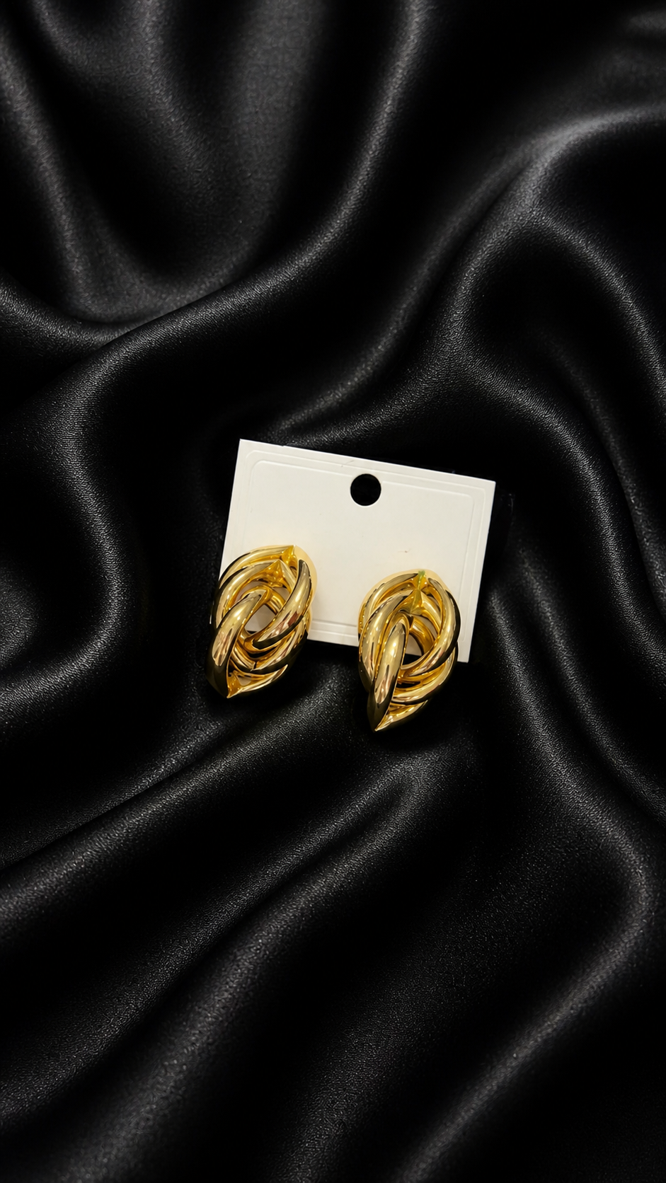 Gold Burgu Form Şık Küpe