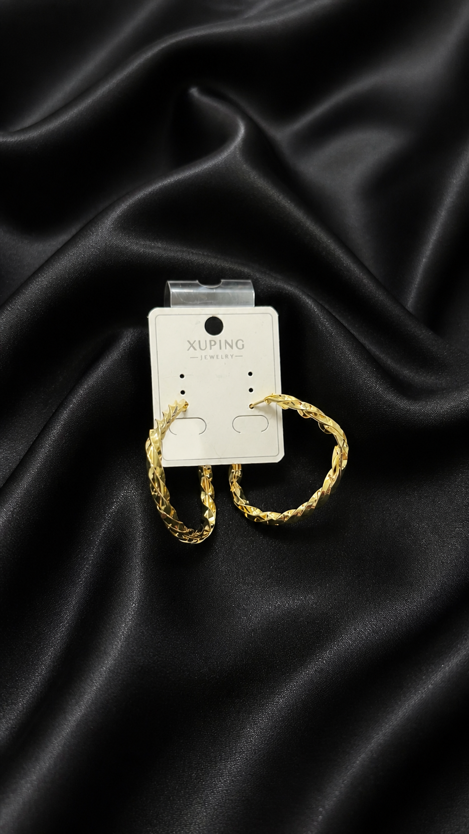 Gold Örgü Halka Küpe