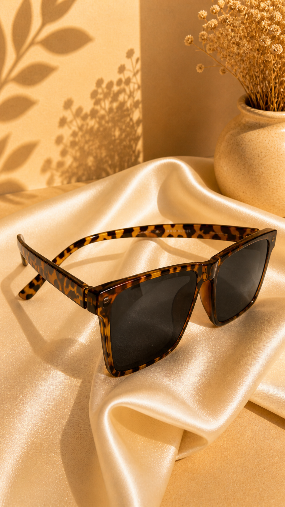 Leopar Desen Oversize UV400 Kadın Gözlüğü