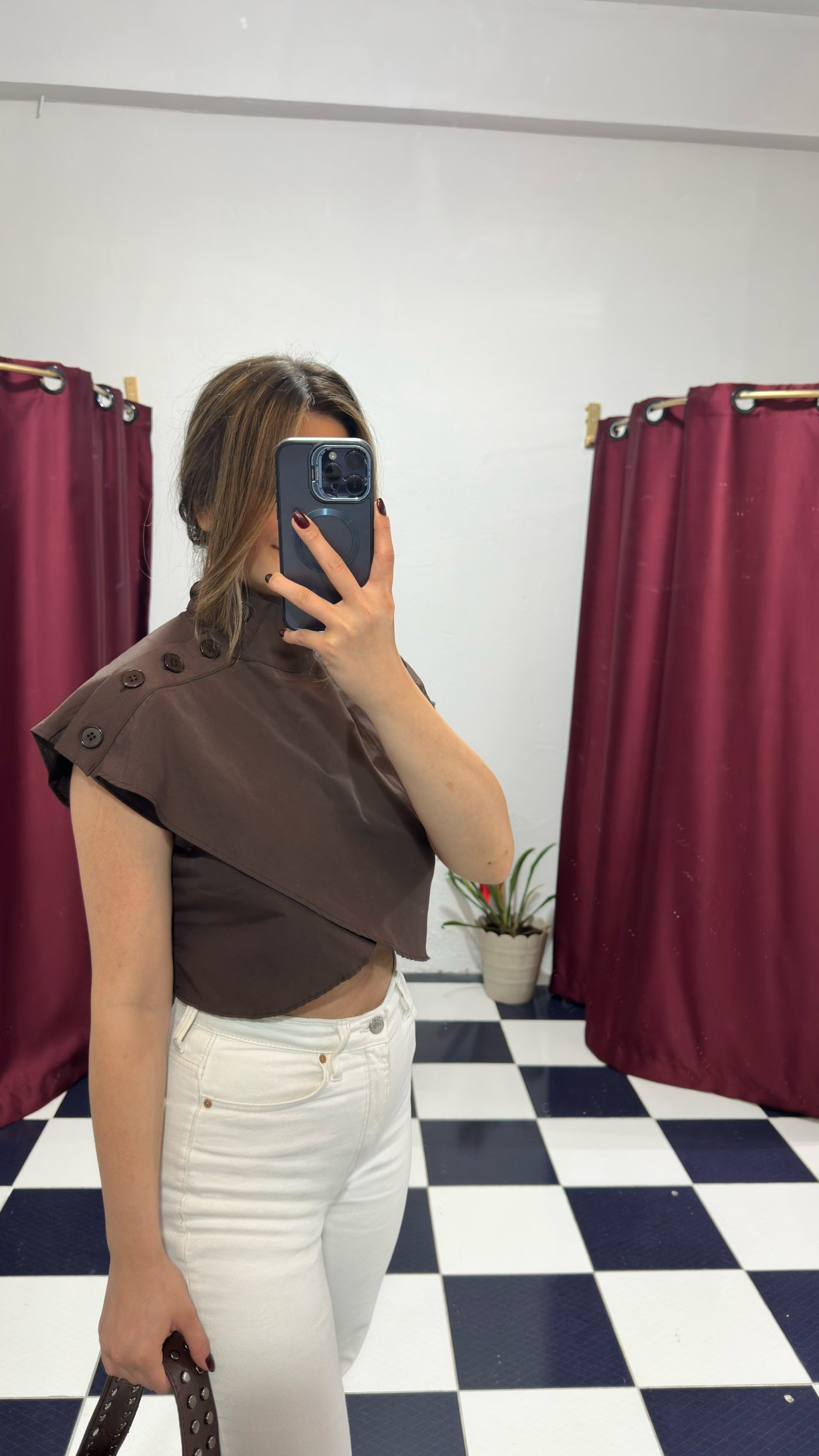 Moka Asimetrik Omuz Detaylı Bluz