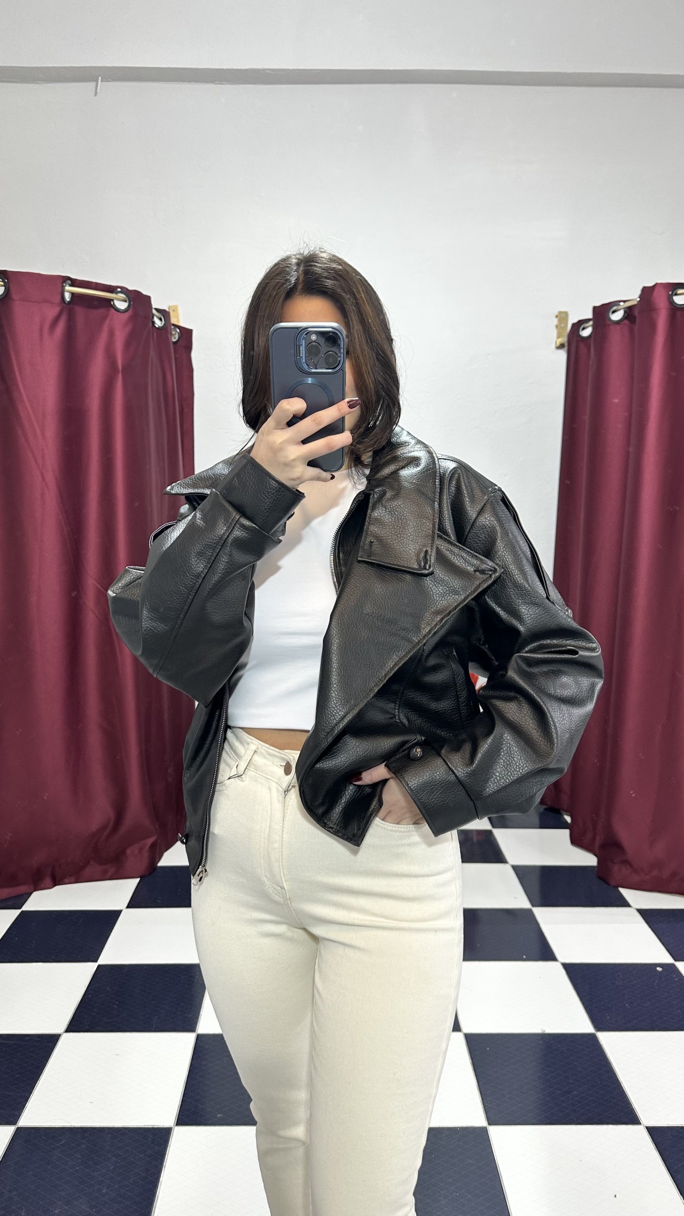 Oversize Premium Deri Ceket