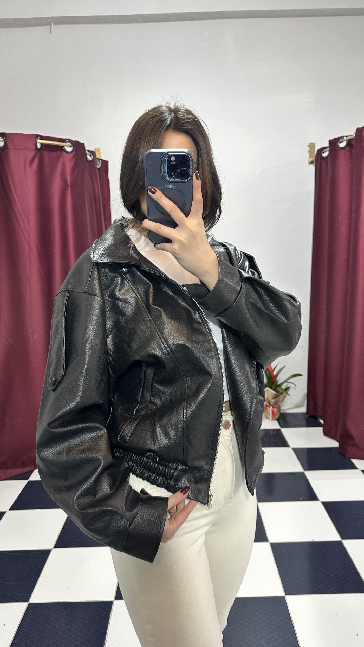 Oversize Premium Deri Ceket