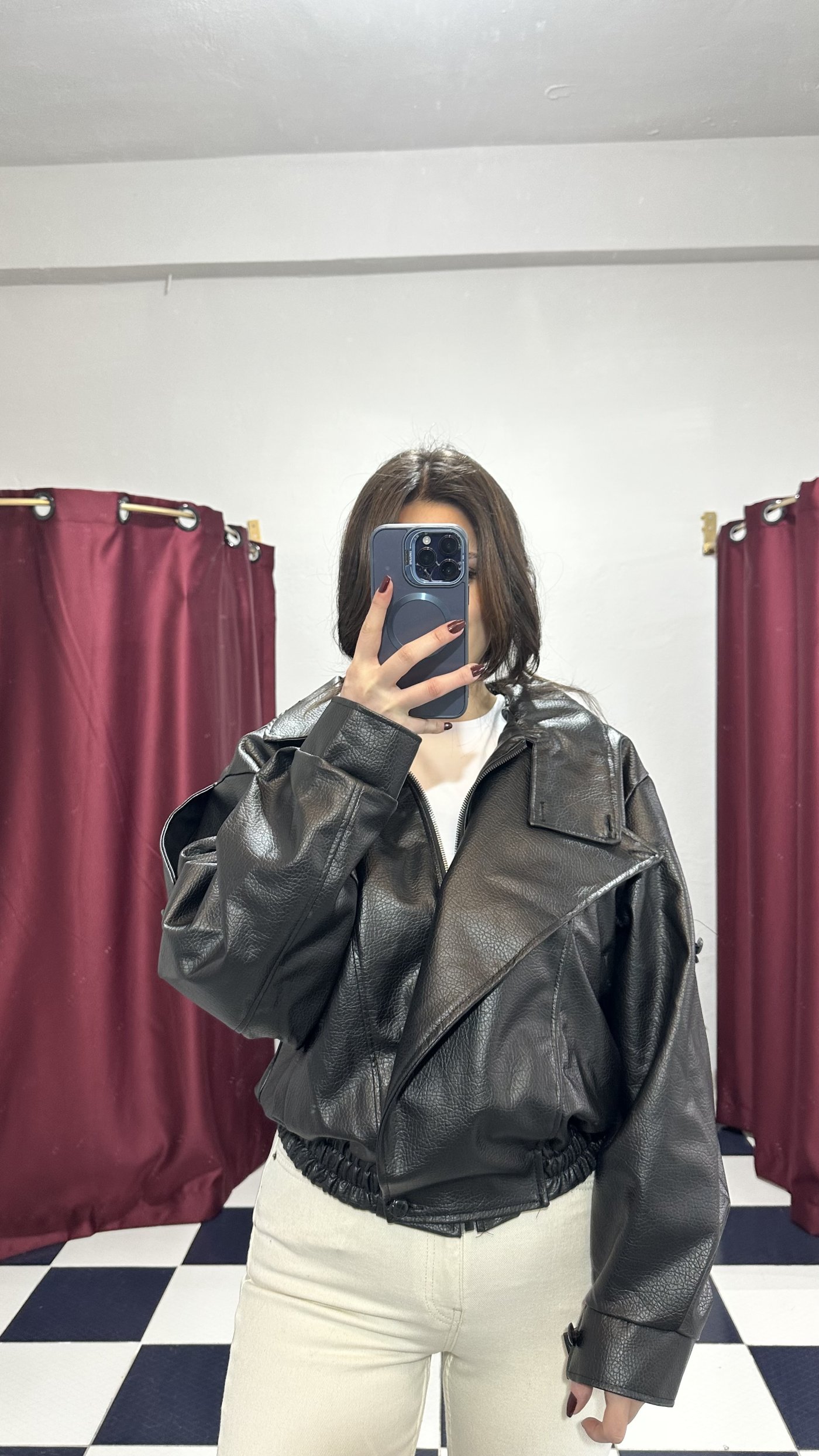 Oversize Premium Deri Ceket