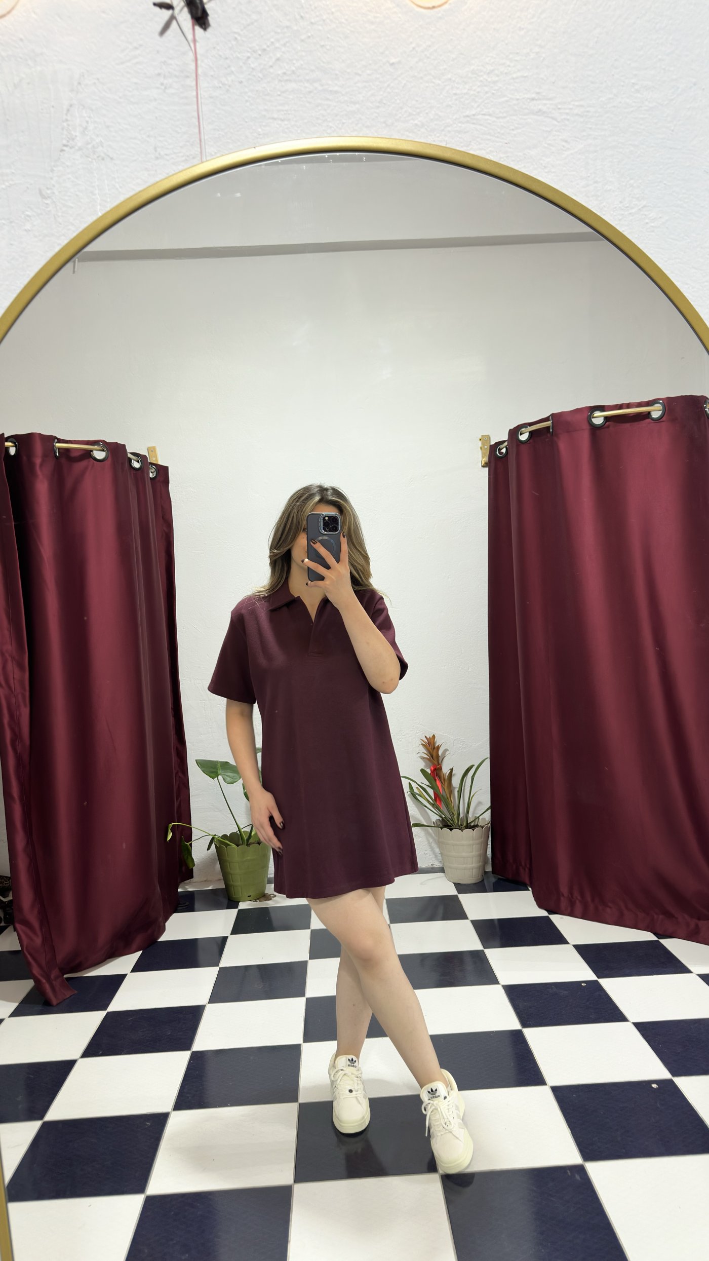Polo Yaka Mini Elbise 