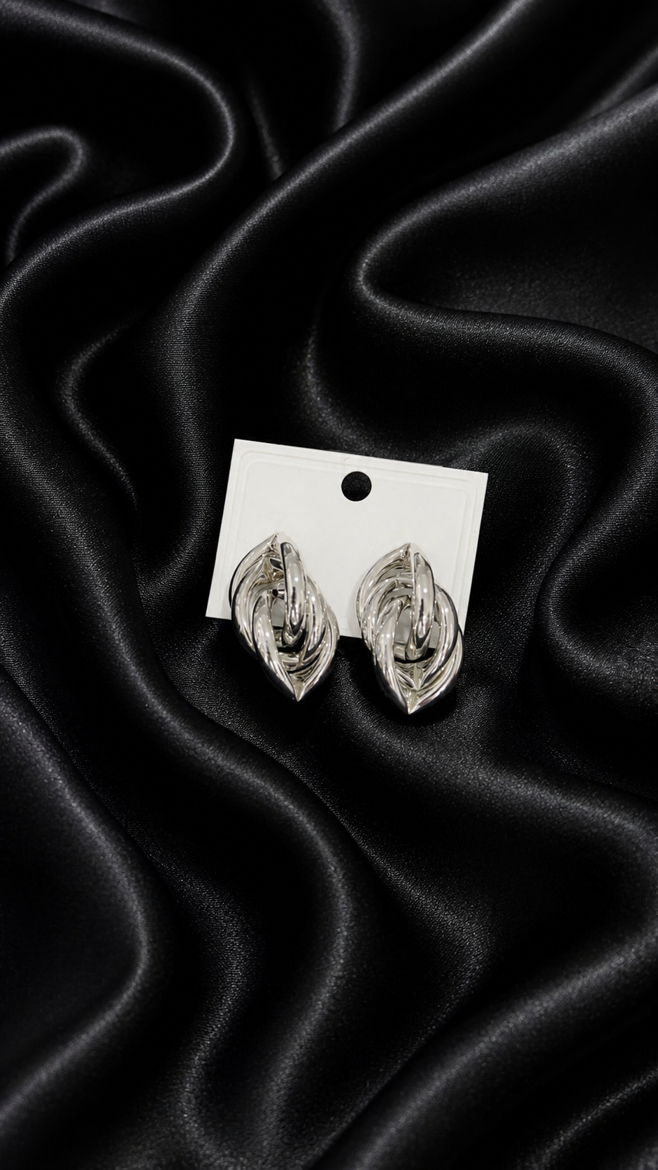 Silver Burgu Form Şık Küpe